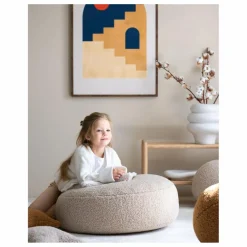 Pouf en teddy | Beige