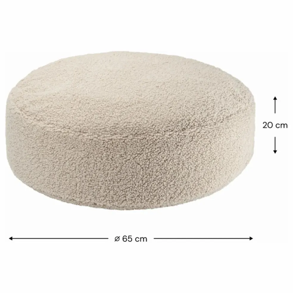 Pouf en teddy | Beige