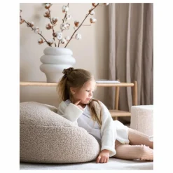 Pouf en teddy | Beige