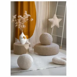 Pouf en teddy | Beige