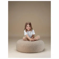 Pouf en teddy | Beige
