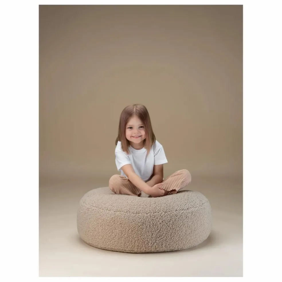 Pouf en teddy | Beige