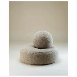 Pouf en teddy | Beige