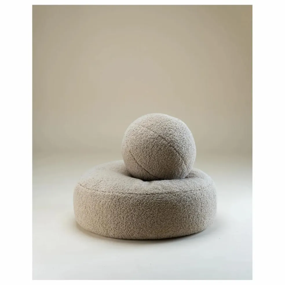Pouf en teddy | Beige