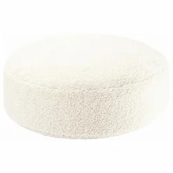 Pouf en teddy | Ecru