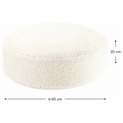 Pouf en teddy | Ecru