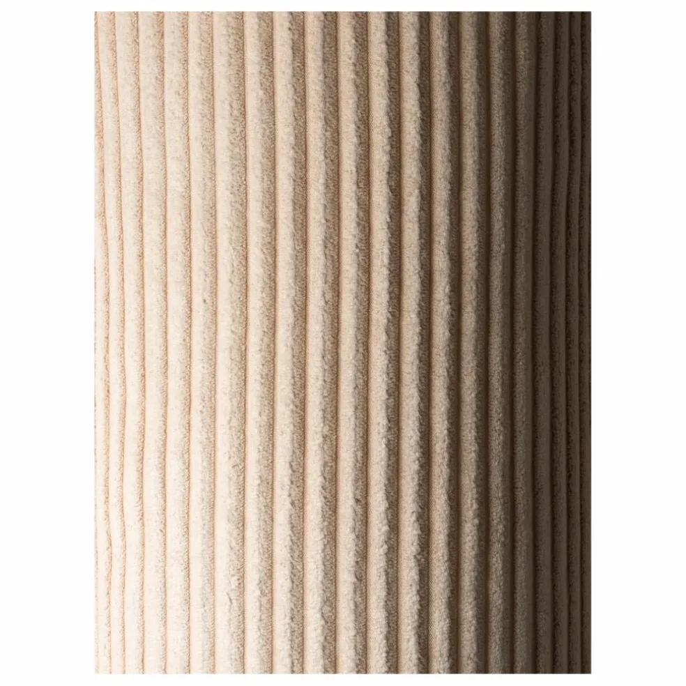 Pouf en velours côtelé | Beige