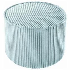 Pouf en velours côtelé | Bleu Clair