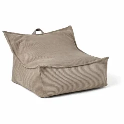 Pouf en velours côtelé | Marron