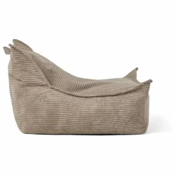 Pouf en velours côtelé | Marron