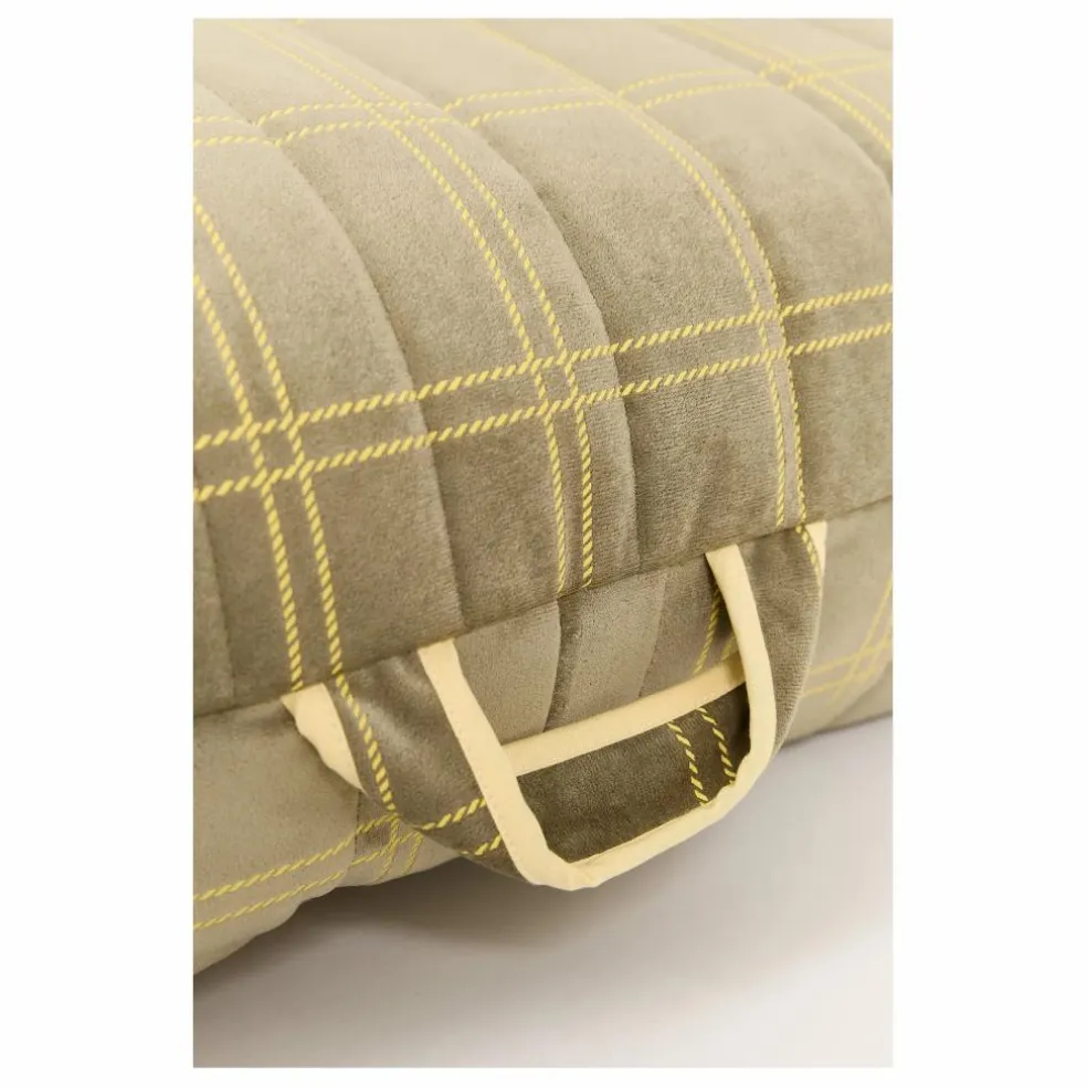 Pouf long Oasis en eco-velours | Sauge