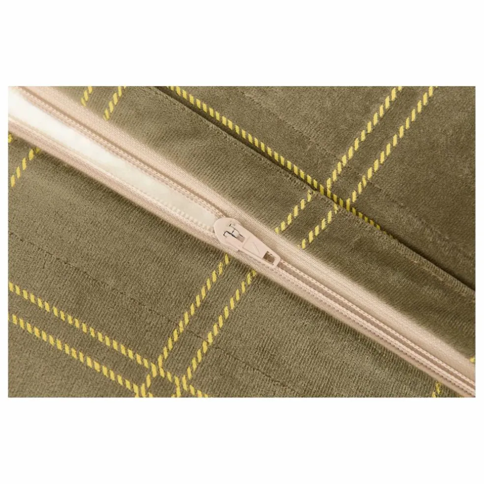 Pouf long Oasis en eco-velours | Sauge