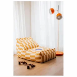 Pouf long Vibes Tiles | Jaune