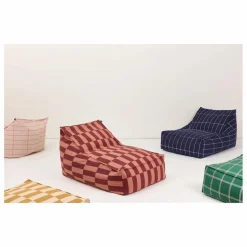Pouf long Vibes Tiles | Rouge