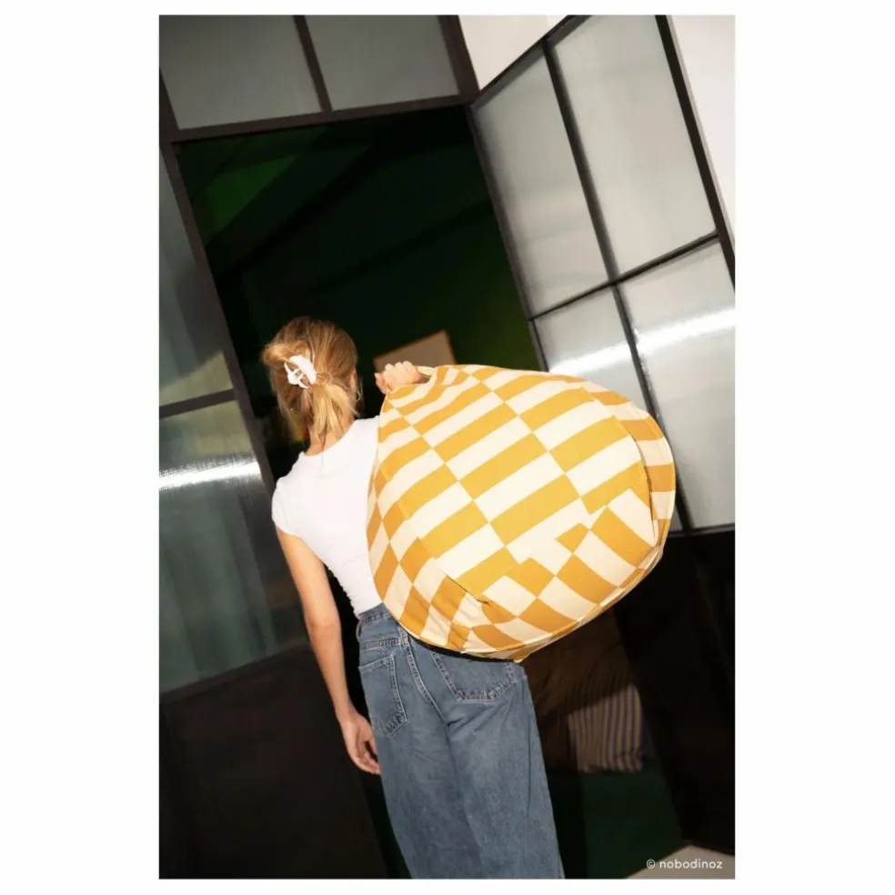 Pouf rond Vibes Tiles | Jaune