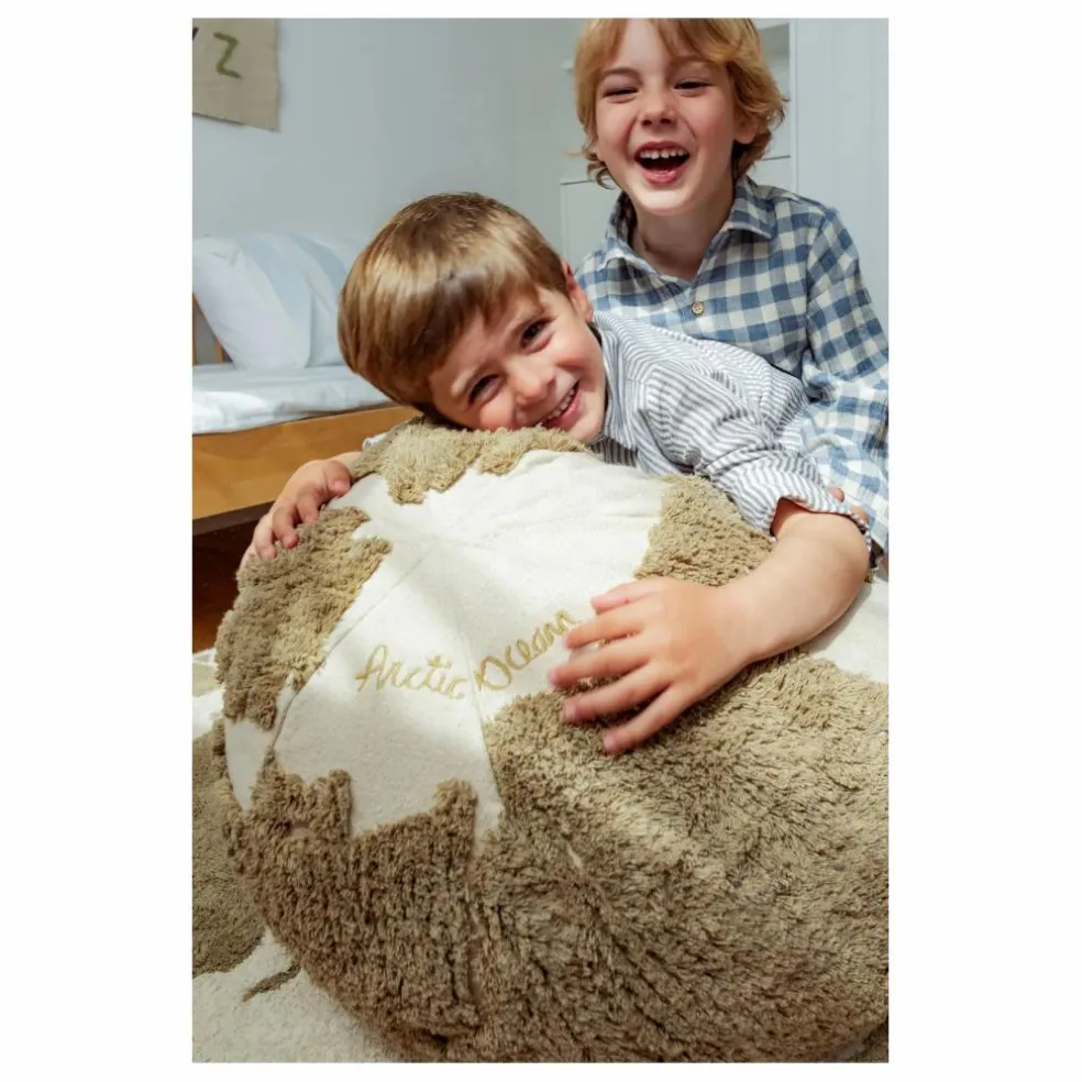 Pouf World map | Vert kaki