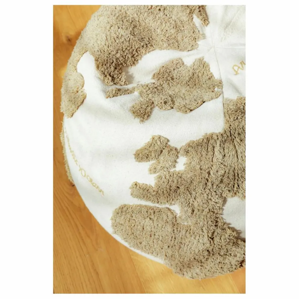 Pouf World map | Vert kaki