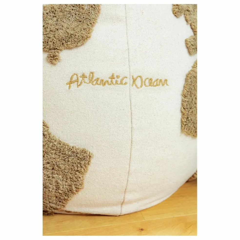 Pouf World map | Vert kaki