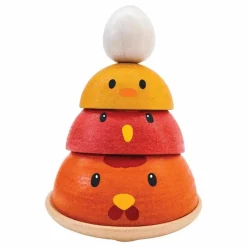 Poule à empiler en bois