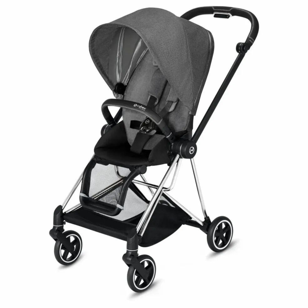 Poussette complète 2ème age Mios chassis chrome | Gris clair
