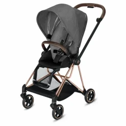 Poussette complète évolutive Mios chassis rose gold | Gris clair