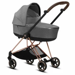 Poussette complète évolutive Mios chassis rose gold | Gris clair