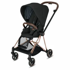 Poussette complète évolutive Mios chassis rose gold | Noir
