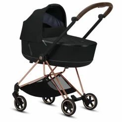 Poussette complète évolutive Mios chassis rose gold | Noir