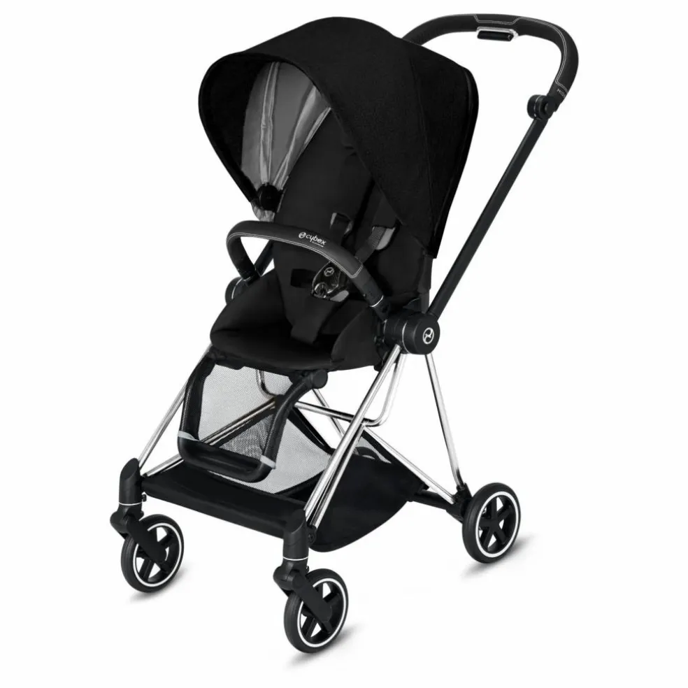 Poussette 2eme âge Mios 2022 châssis chrome | Noir