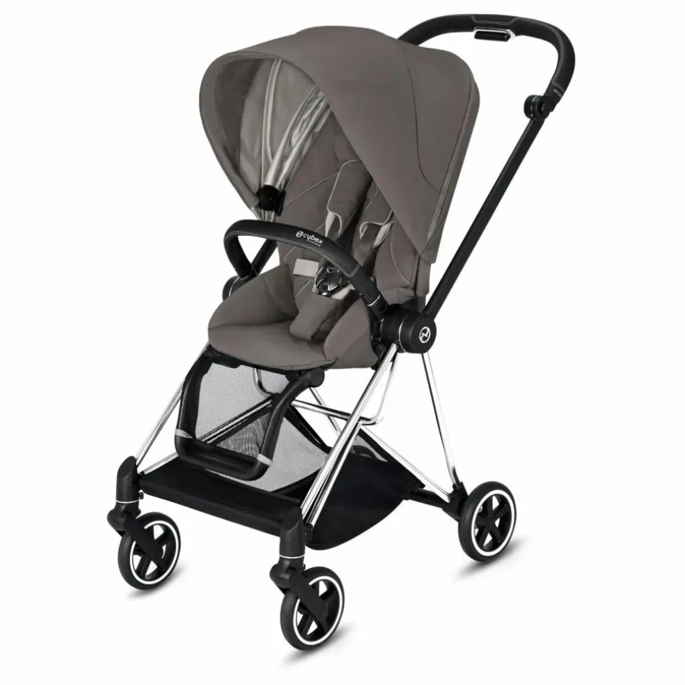 Poussette 2eme âge Mios 2022 châssis chrome | Gris clair