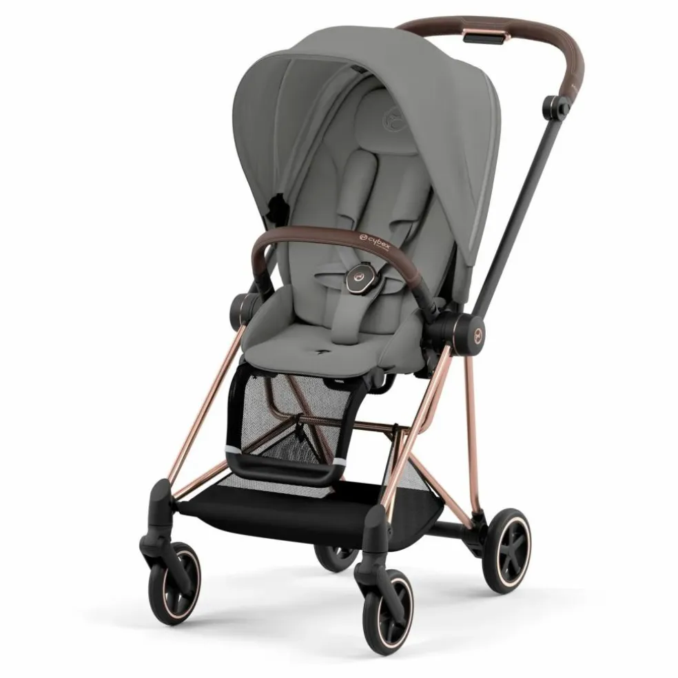 Poussette 2eme âge Mios châssis rose gold | Gris