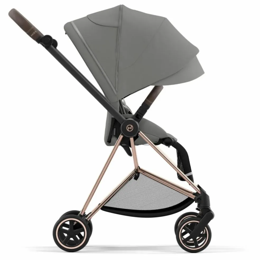 Poussette 2eme âge Mios châssis rose gold | Gris