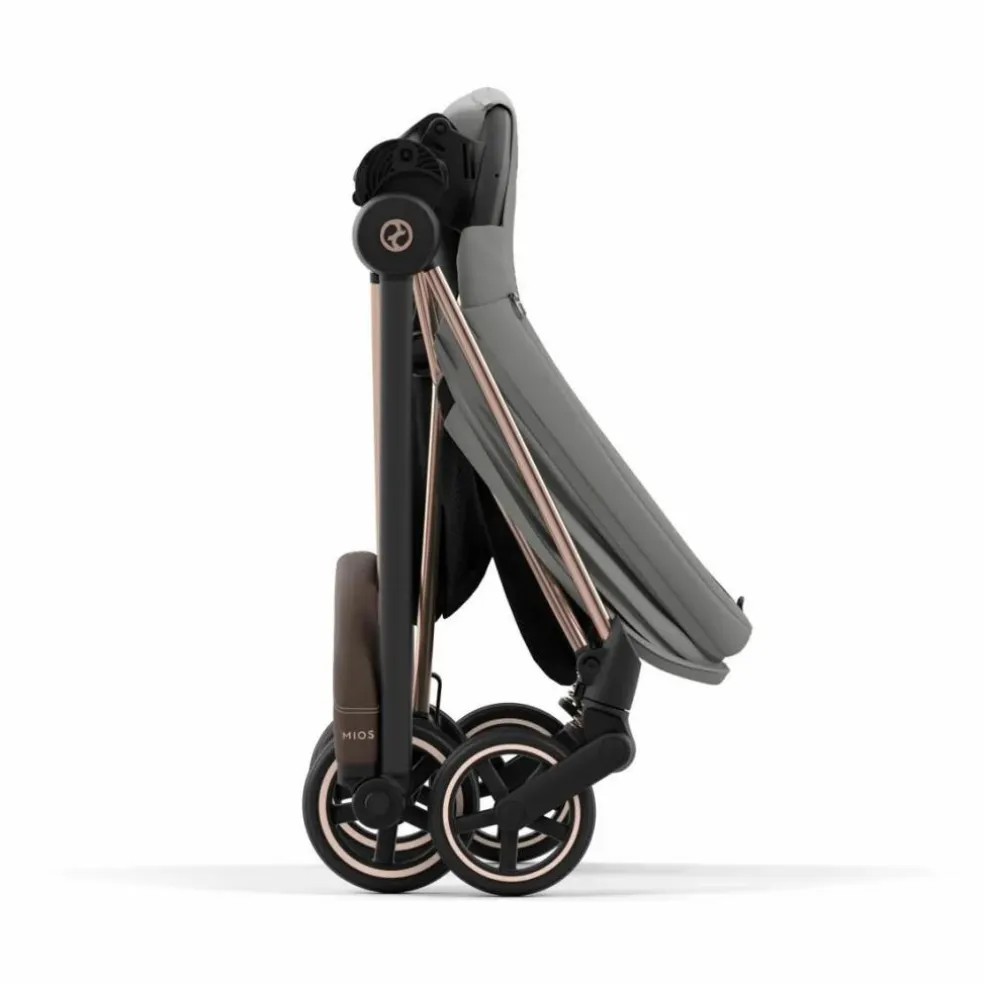 Poussette 2eme âge Mios châssis rose gold | Gris