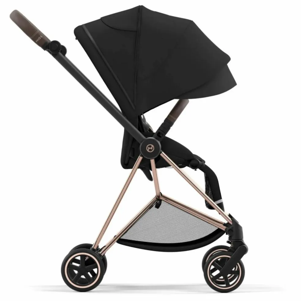 Poussette 2eme âge Mios châssis rose gold | Noir
