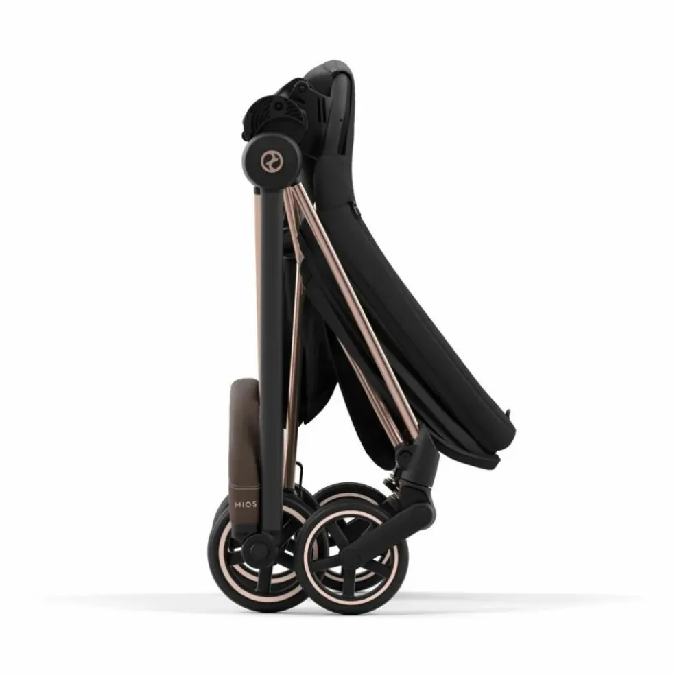 Poussette 2eme âge Mios châssis rose gold | Noir