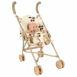 Poussette pour poupée Cherry et son poupon | Beige