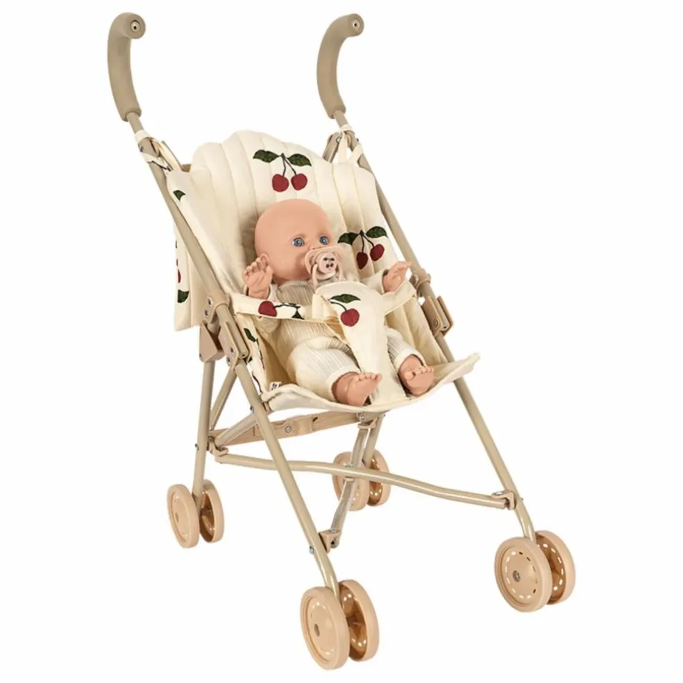 Poussette pour poupée Cherry et son poupon | Beige