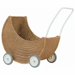 Poussette pour poupée en rotin Lune
