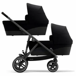 Poussette évolutive Gazelle S châssis noir | Noir