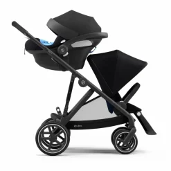 Poussette évolutive Gazelle S châssis noir | Noir