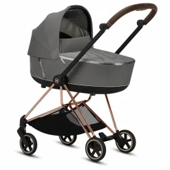 Poussette évolutive Mios 2022 châssis rose gold | Gris clair