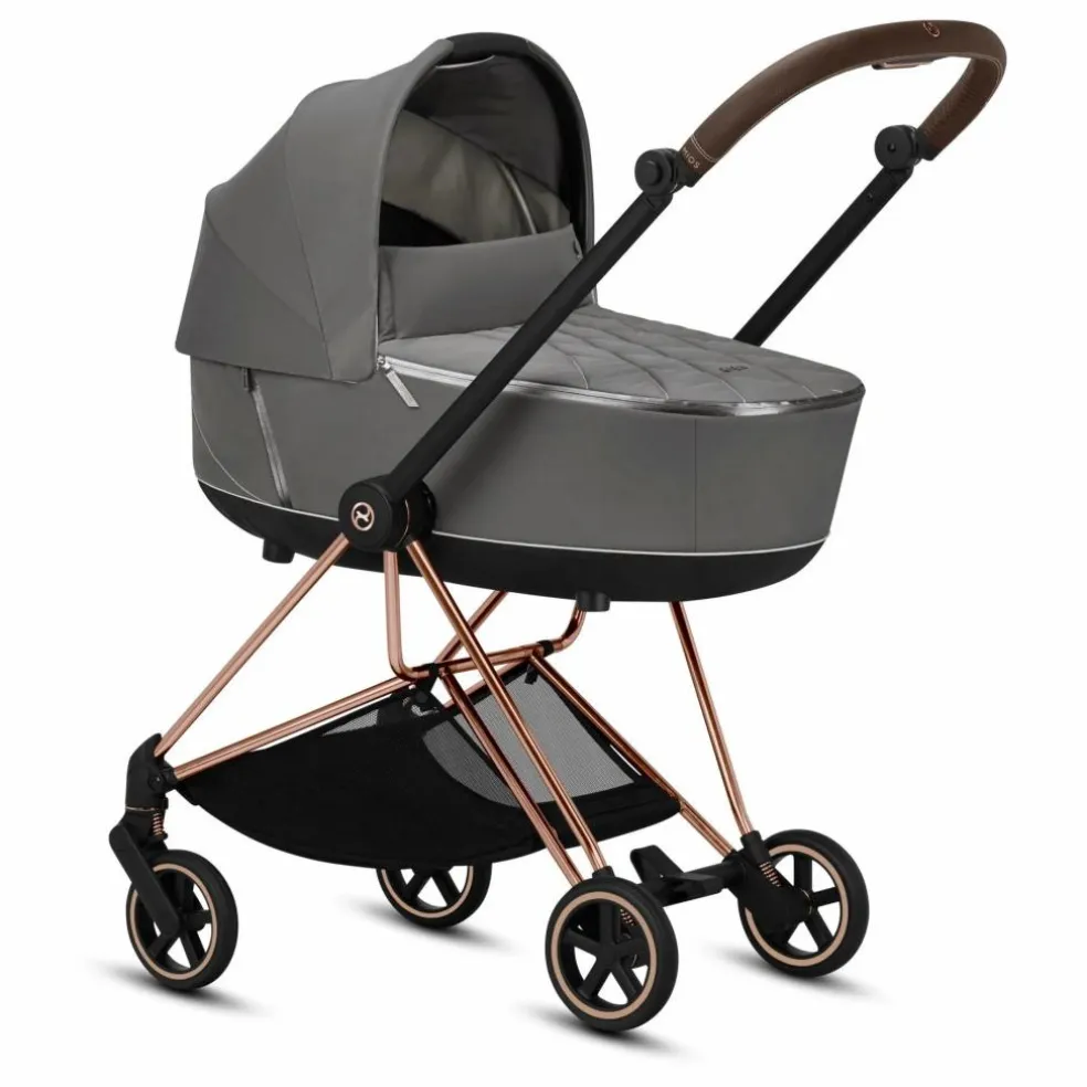 Poussette évolutive Mios 2022 châssis rose gold | Gris clair