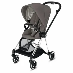 Poussette évolutive Mios 2022 châssis chrome | Gris clair