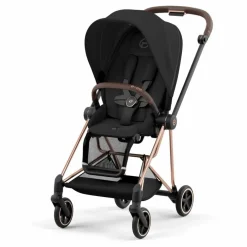 Poussette évolutive Mios châssis rose gold | Noir
