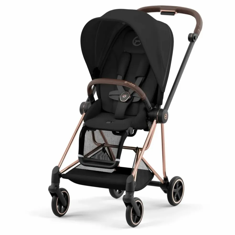 Poussette évolutive Mios châssis rose gold | Noir