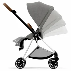 Poussette évolutive Mios châssis chrome | Gris