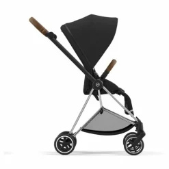 Poussette évolutive Mios châssis chrome | Noir