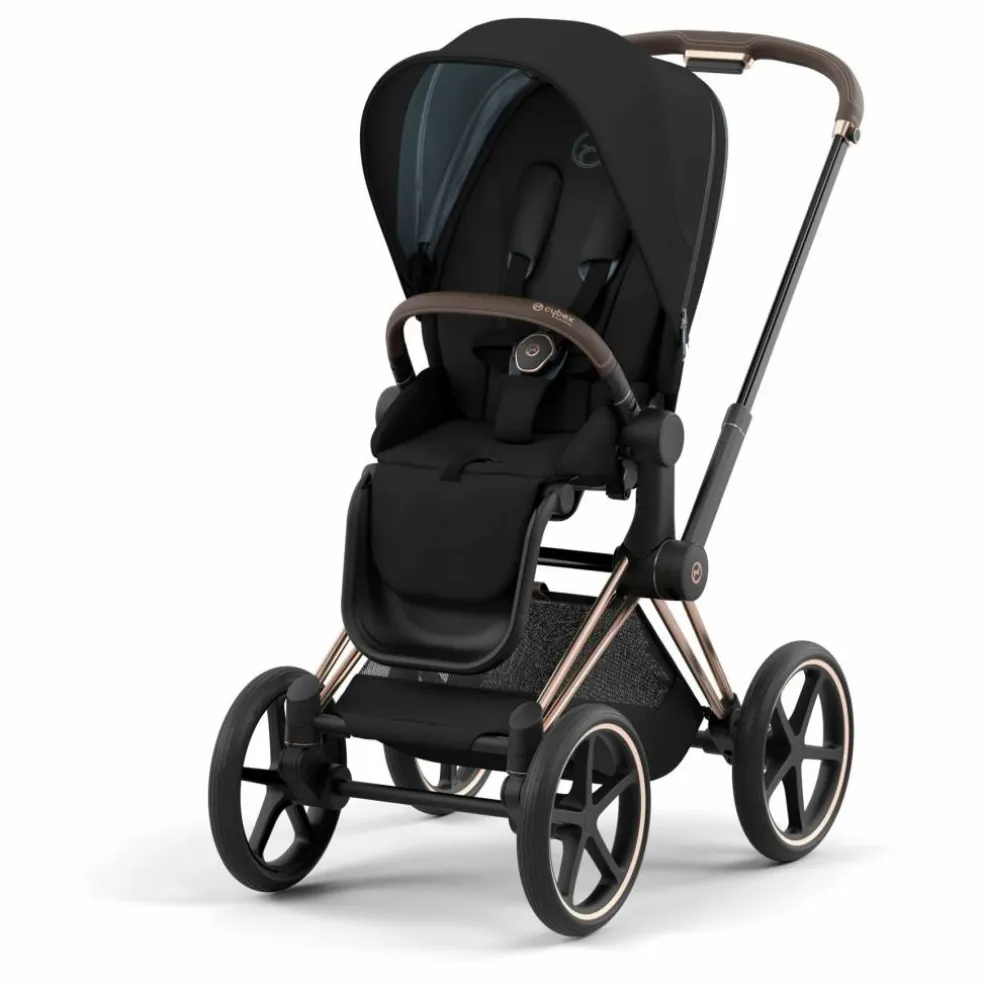 Poussette évolutive Priam 2022 châssis rose gold | Noir