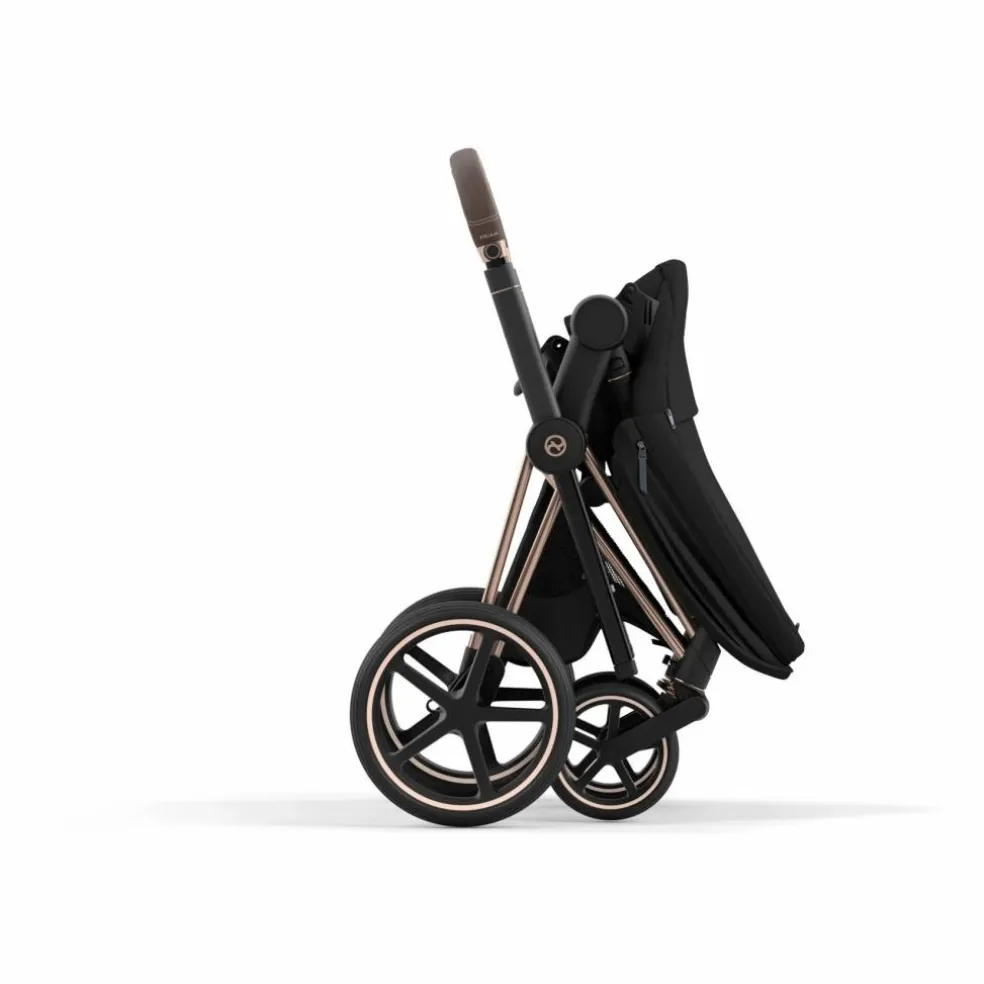 Poussette évolutive Priam 2022 châssis rose gold | Noir