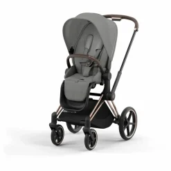 Poussette évolutive Priam châssis rose gold | Gris